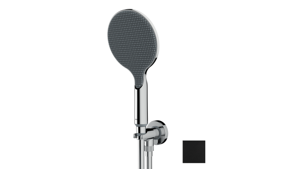 Душевой комплект BOSSINI Apice CE3002C.073 с ручным душем, держателем и шлангом, чёрный матовый  