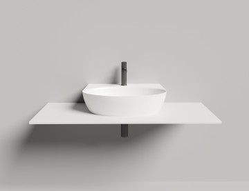 Раковина накладная ALDA WALL 02 покраска по RAL полностью 580х450х150 S-Stone Матовое