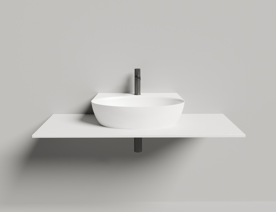 Раковина накладная ALDA WALL 02  покраска по RAL полностью 580х450х150 S-Stone Матовое