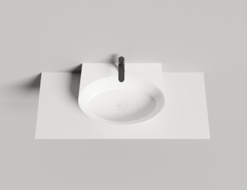 Раковина накладная ALDA WALL 02 покраска по RAL полностью 580х450х150 S-Stone Матовое