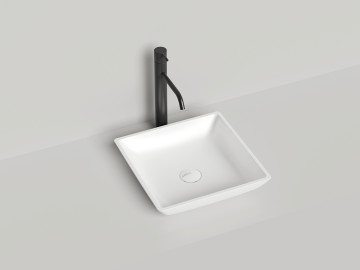 Раковина накладная CALLISTA 04 покраска по RAL полностью 375х375х85 S-Stone Матовое