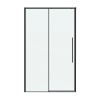 Дверь в нишу Grossman Galaxy 100.K33.01.110.21.00 (110х195) черный матовый,стекло прозрачное,раздвижная, 1 место