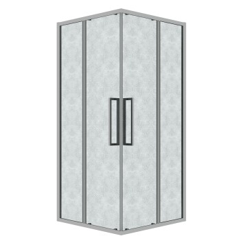 Душевое ограждение Grossman Cosmo 300.K33.02.9090.10.02 (90х90х195) квадрат,раздвижная,хром,стекло шиншилла, 1 место