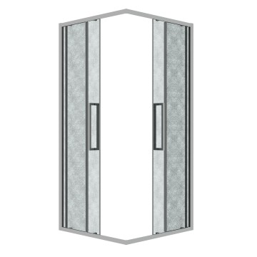 Душевое ограждение Grossman Cosmo 300.K33.02.9090.10.02 (90х90х195) квадрат,раздвижная,хром,стекло шиншилла, 1 место