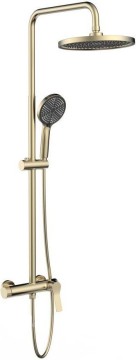 Душевая стойка Арко (Arco) VSFS-4AR1BG с изливом, брашированное золото