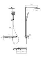 Душевая стойка Arco VSFS-4AR1BG с изливом, брашированное золото
