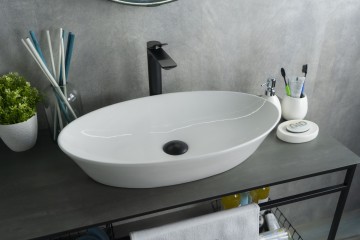 Раковина Gid N9397 51141 накладная белая 61x37x12