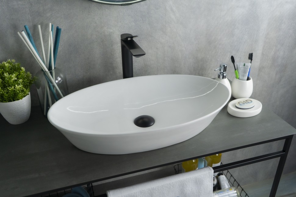 Раковина Gid N9397 51141 накладная белая 61x37x12