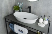 Раковина Gid N9397 51141 накладная белая 61x37x12