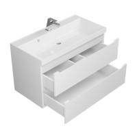 Тумба под раковину для ванной Uperwood Tanos 90 см, подвесная, белая матовая