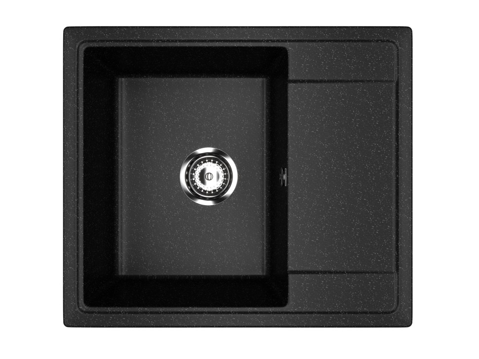 Кухонная мойка из искусственного камня Uperwood ECON UPD-201-004, прямоугольная, черная матовая