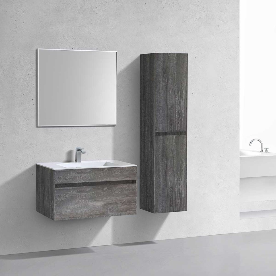 База под раковину Chiara 800 подвесная, 1 выкатной ящик soft-close, G.Stone