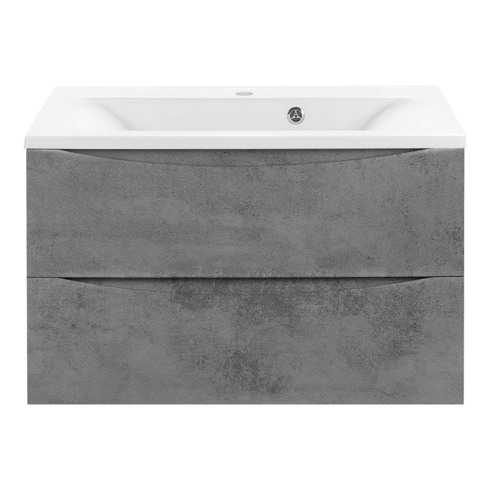База под раковину Mia 750 подвесная, 2 выкатных ящика soft close, Beton