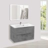 База под раковину Mia 750 подвесная, 2 выкатных ящика soft close, Beton