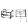 База под раковину Mia 750 подвесная, 2 выкатных ящика soft close, Beton