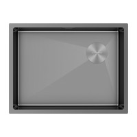 Мойка нерж. сталь NEXT-SKEW 58 UNI, PM885844-GM, вороненая сталь,580х440мм, Paulmark 1,2мм