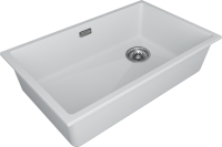 Мойка LUMI 74UNI-SKEW, IT-GRANIT, LU74SK-WH, белый, 740х440, Paulmark