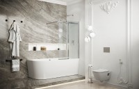 Шторка для ванны Ambassador Bath Screens 16041115 (110х140) хром,стекло прозрачное,раздвижная,1 место