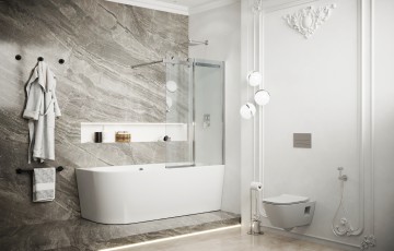 Шторка для ванны Ambassador Bath Screens 16041115 (110х140) хром,стекло прозрачное,раздвижная,1 место