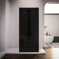 Душевая перегородка Veconi Korato KR-90BB, 1200x2000, черный, стекло черное