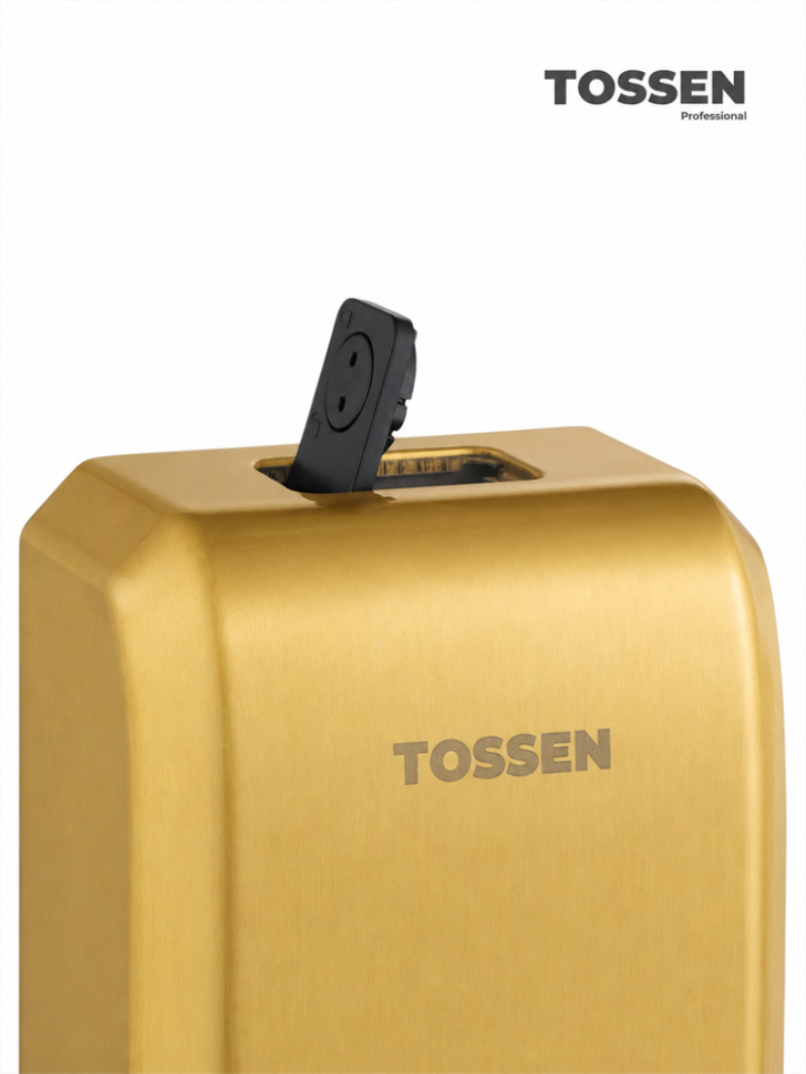 TOSSEN MN-1200 MS - механический диспенсер жидкого мыла (коллекция «Золотая сталь»)  