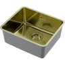 Кухонная мойка Omoikiri Omi 43-U/I Ultra Mini-LG нерж. сталь/светлое золото
