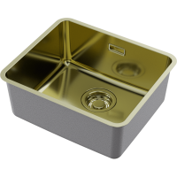 Кухонная мойка Omoikiri Omi 43-U/I Ultra Mini-LG нерж. сталь/светлое золото