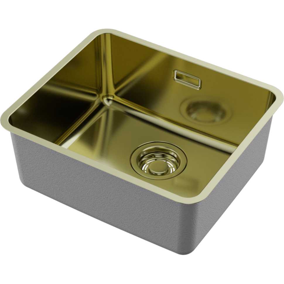 Кухонная мойка Omoikiri Omi 43-U/I Ultra Mini-LG нерж. сталь/светлое золото