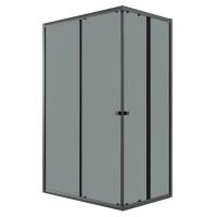 Душевое ограждение Niagara Eco NG-1012-14QT (120х80х190) прямоугольник,раздвижное,черный,стекло тонированное,1 место
