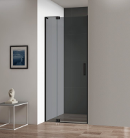 Дверное полотно с фиксированной панелью CEZARES SLIDER-70/80-GL-FIX/DOR-GRIGIO