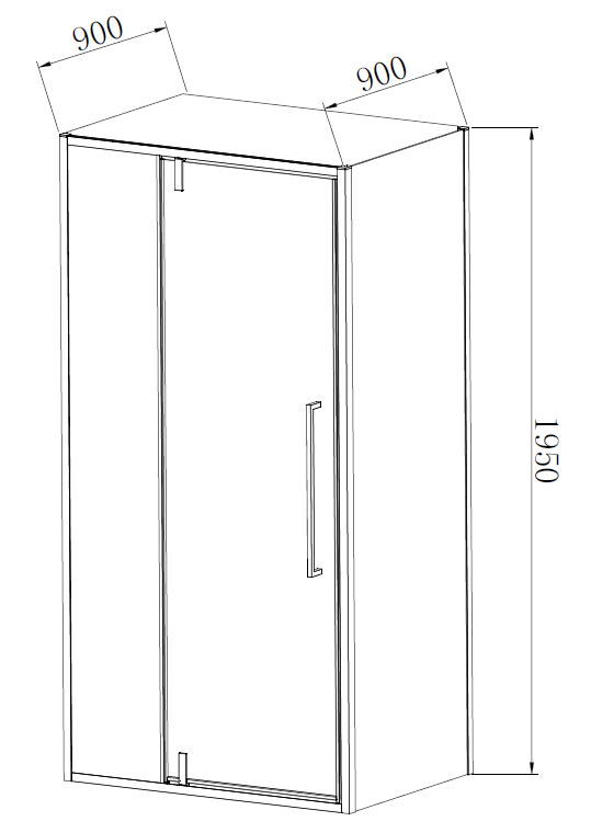 Душевой уголок Slim-N VSR-4SNP9010CLGM, 1000*900, вороненая сталь, стекло прозрачное