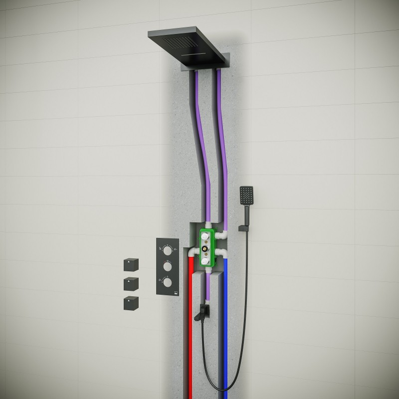 Душевая система встроенная с термостатом Timo Petruma SX-5079/00SM хром