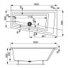Акриловая ванна VAGNERPLAST CAVALLO OFFSET 160x90 Right
