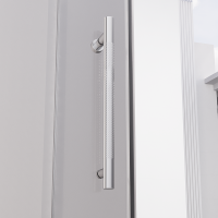Душевая дверь распашная Veconi Premium Alassio CH, 1400х2000, хром, стекло прозрачное осветленное