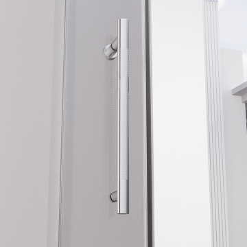Душевая дверь распашная Veconi Premium Alassio CH, 1400х2000, хром, стекло прозрачное осветленное