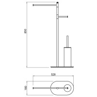 Стойка в ванную комнату Timo Saona 13085/03 черный