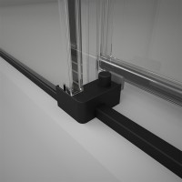 Душевая дверь Veconi Vianno VN-75B, 1400x2000, черный матовый, стекло прозрачное