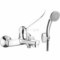 Смеситель для ванны, с душевым набором, с рычагом Clinic