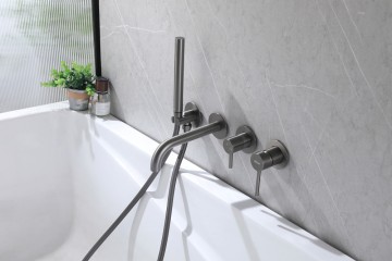 Смеситель ABBER Wasser Kreis AF8130NG для ванны скрытого монтажа, никель