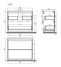 Тумба под раковину SANCOS Libra Floor напольная, 990х450х840, c двумя ящиками оснащенными доводчиками, дуб чарльстон, арт. LB100FECH