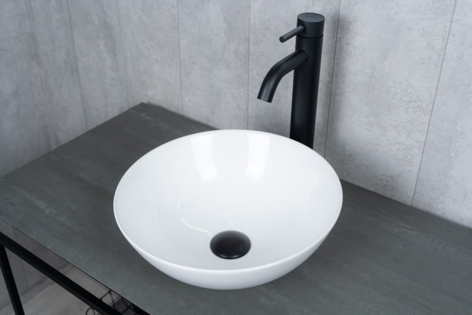 Раковина Gid 9081W 51243 накладная белая 36x36x14