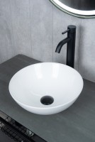 Раковина Gid 9081W 51243 накладная белая 36x36x14