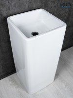 Раковина Gid Nb149 81119 накладная белая 41x41x85