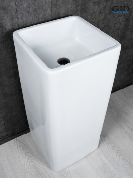 Раковина Gid Nb149 81119 накладная белая 41x41x85