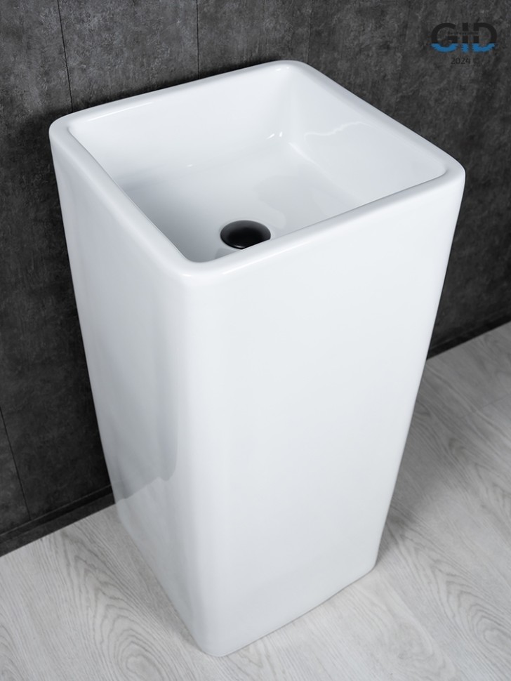 Раковина Gid Nb149 81119 накладная белая 41x41x85