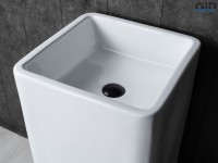 Раковина Gid Nb149 81119 накладная белая 41x41x85