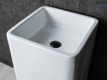 Раковина Gid Nb149 81119 накладная белая 41x41x85