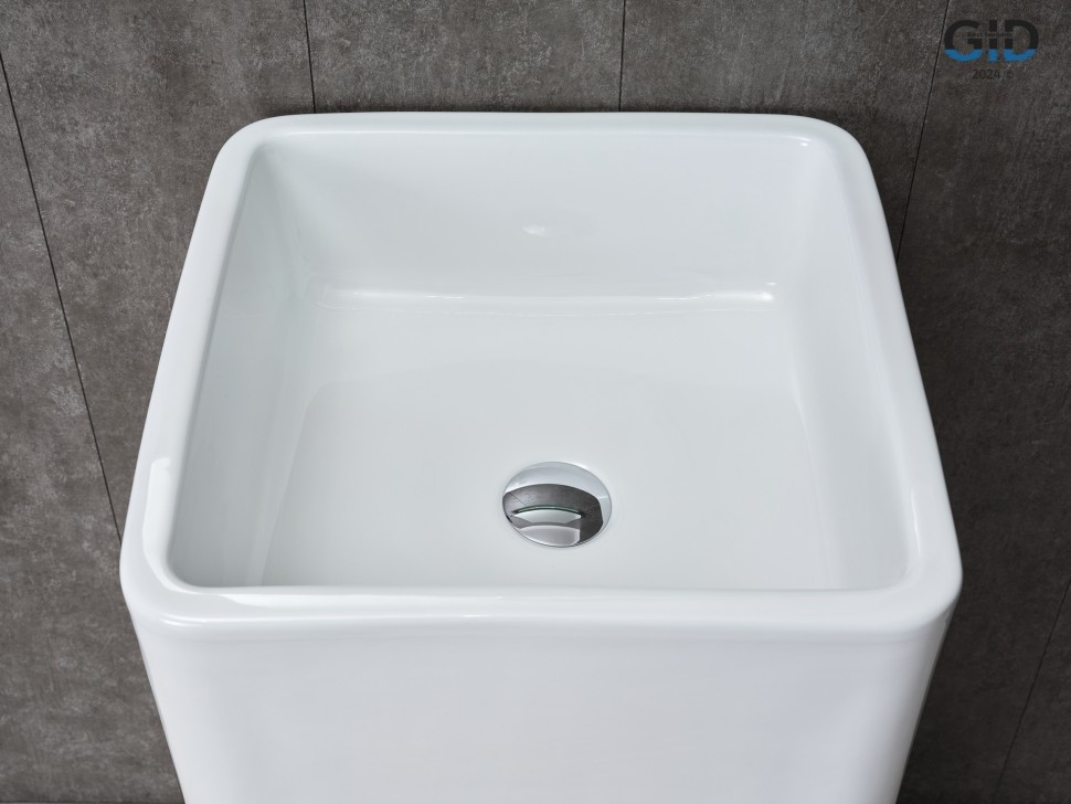 Раковина Gid Nb149 81119 накладная белая 41x41x85