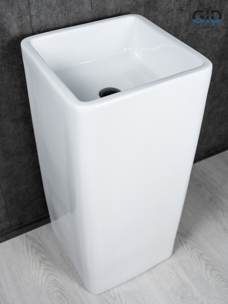 Раковина Gid Nb149 81119 накладная белая 41x41x85