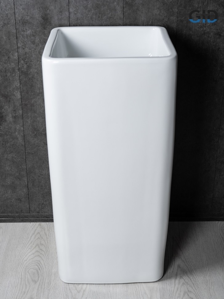 Раковина Gid Nb149 81119 накладная белая 41x41x85